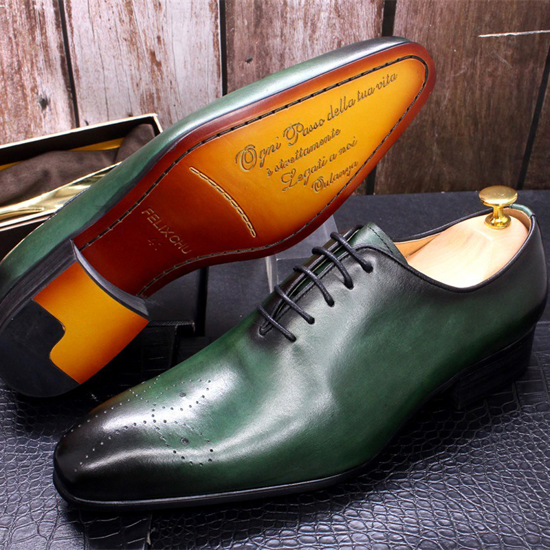 Hand Color Rubbing Business Leather Shoes