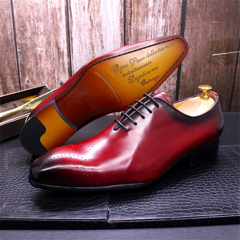 Hand Color Rubbing Business Leather Shoes