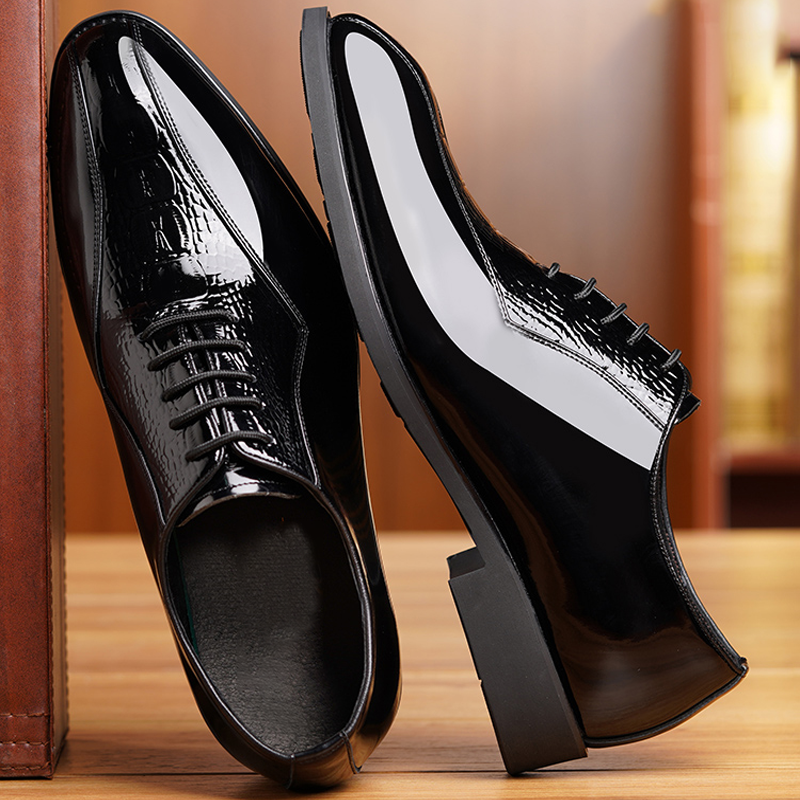 Crocodile Print British Style Business Shoes