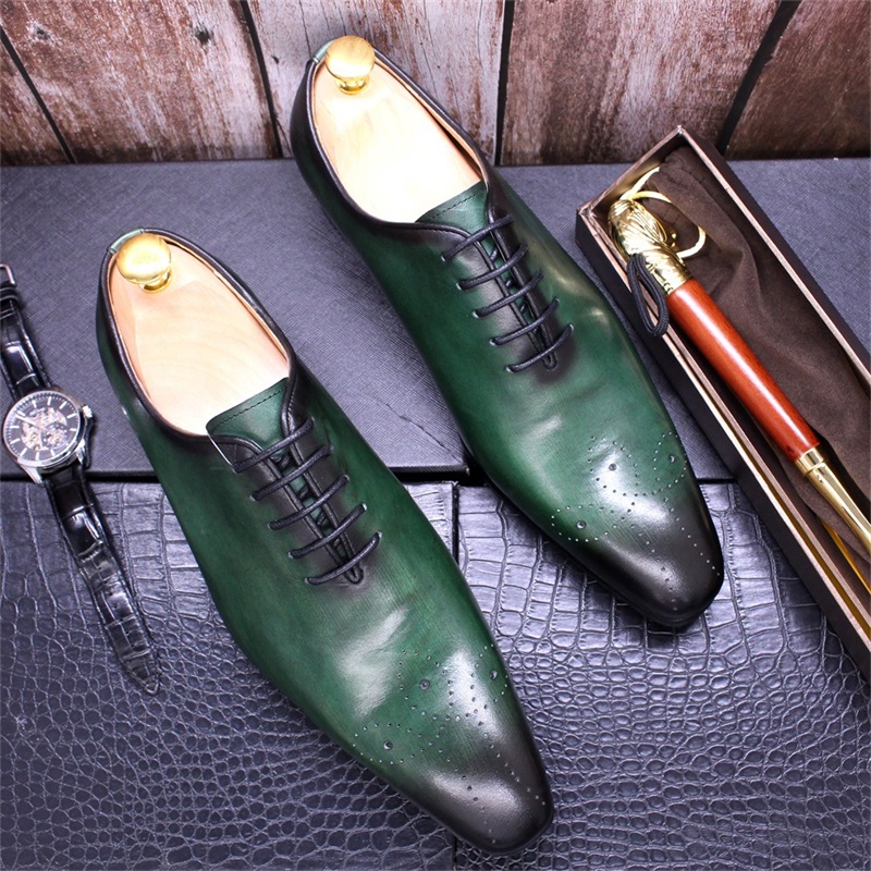 Hand Color Rubbing Business Leather Shoes