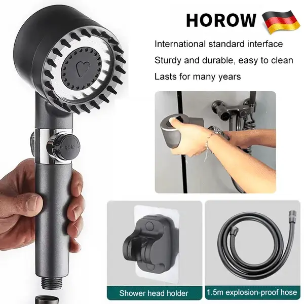 (🔥 HOT SALE NOW-70% OFF) -🎁German massage multifunctional one-button adjustment shower head