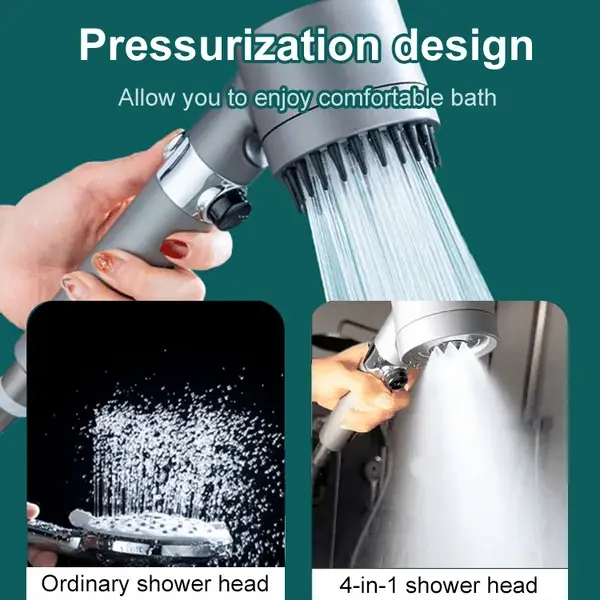 (🔥 HOT SALE NOW-70% OFF) -🎁German massage multifunctional one-button adjustment shower head